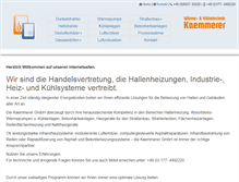 Tablet Screenshot of hallenheizung-kaemmerer.de